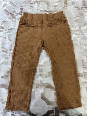 Children's Brown Gauze Stretch Leggings